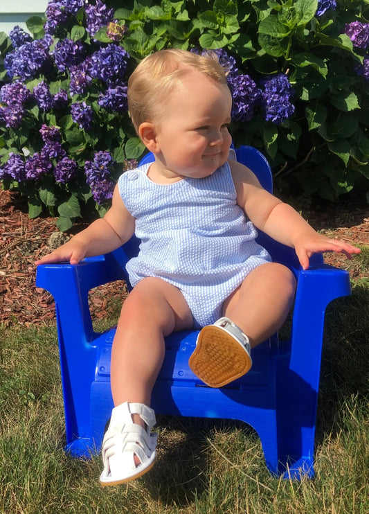 Blue Seersucker Bubble