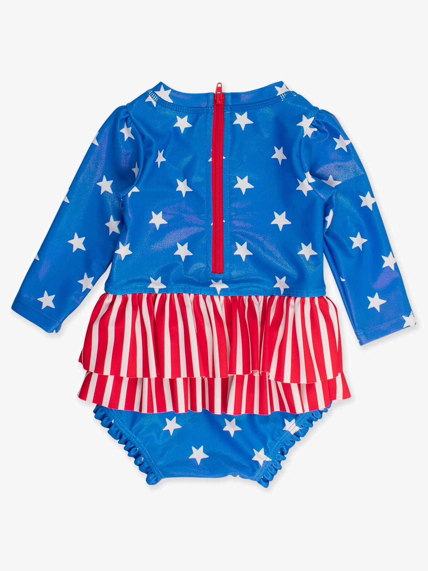 Girls Stars & Stripes Skirted Rash Guard