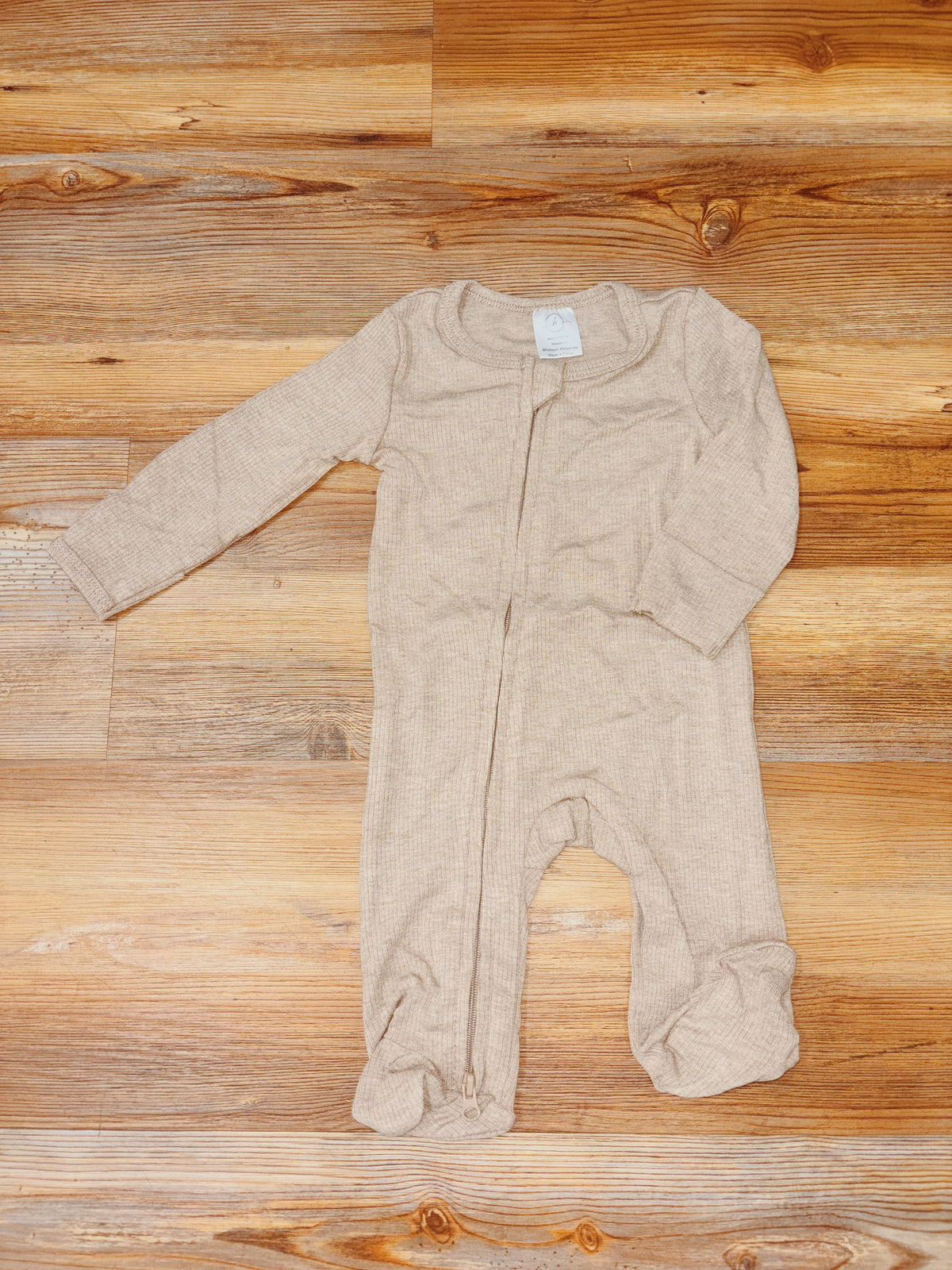 Ribbed Tan Footie