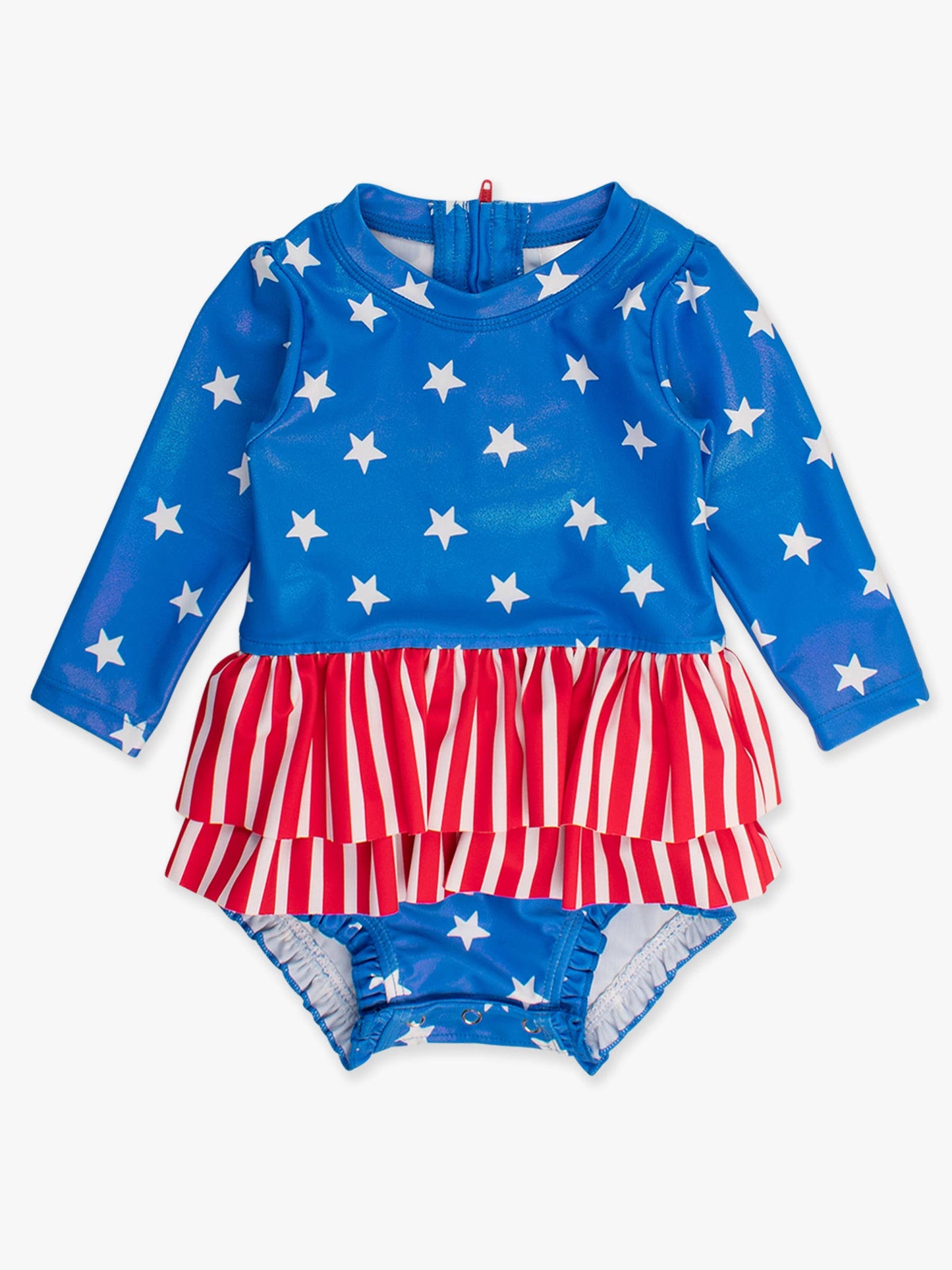 Girls Stars & Stripes Skirted Rash Guard