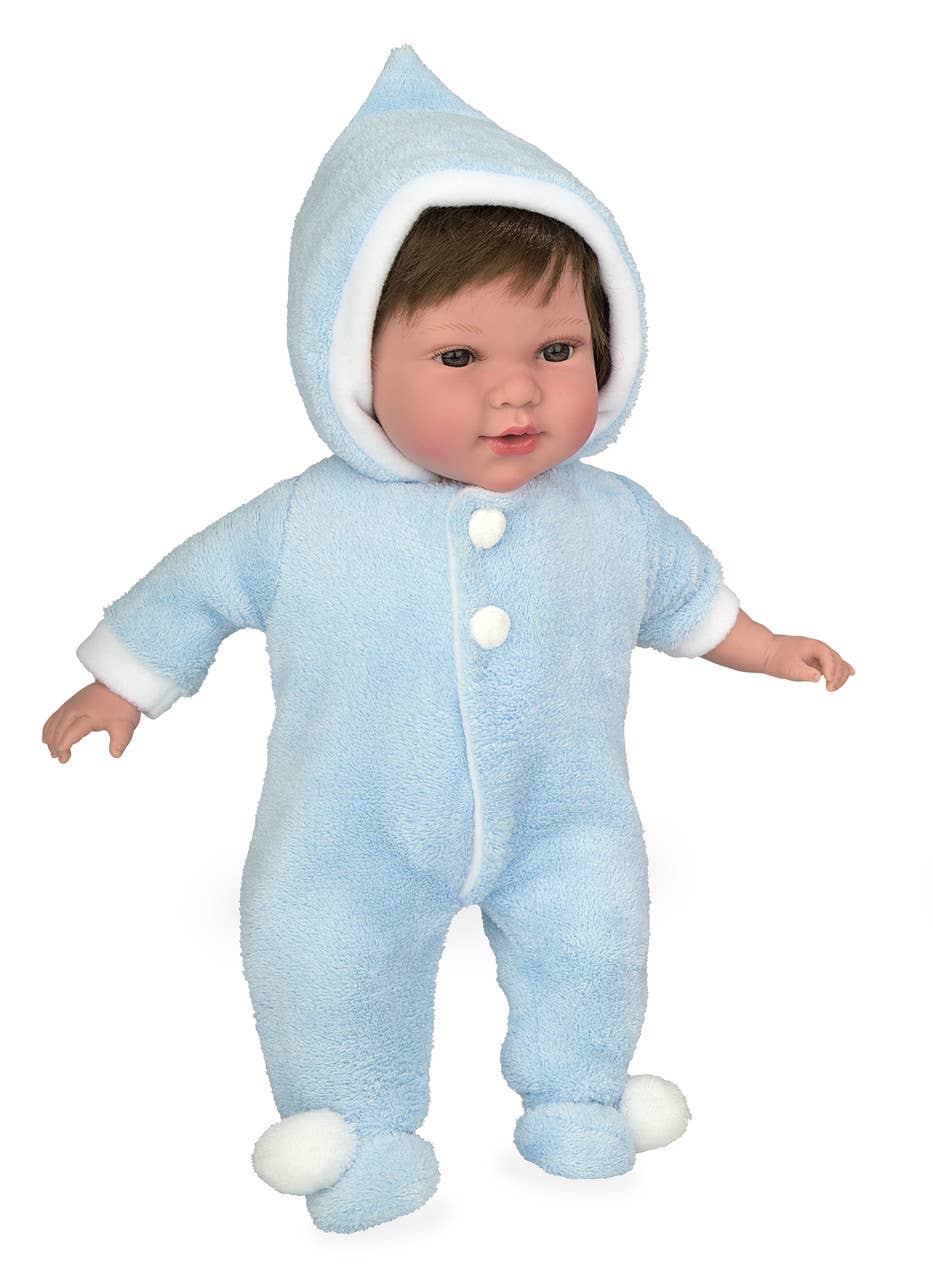 17" Baby Doll in Blue Snow Suit