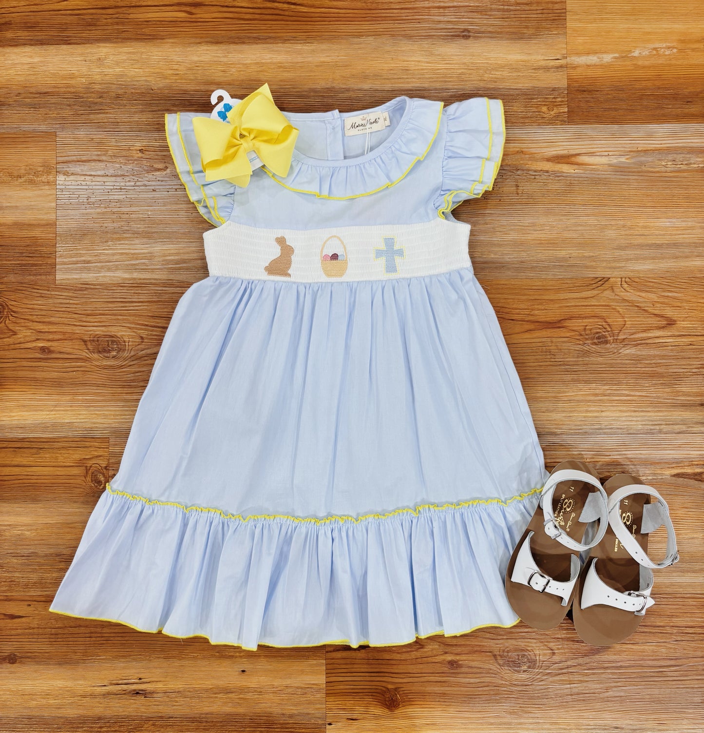 Blessed Bunny Smocked Dress
