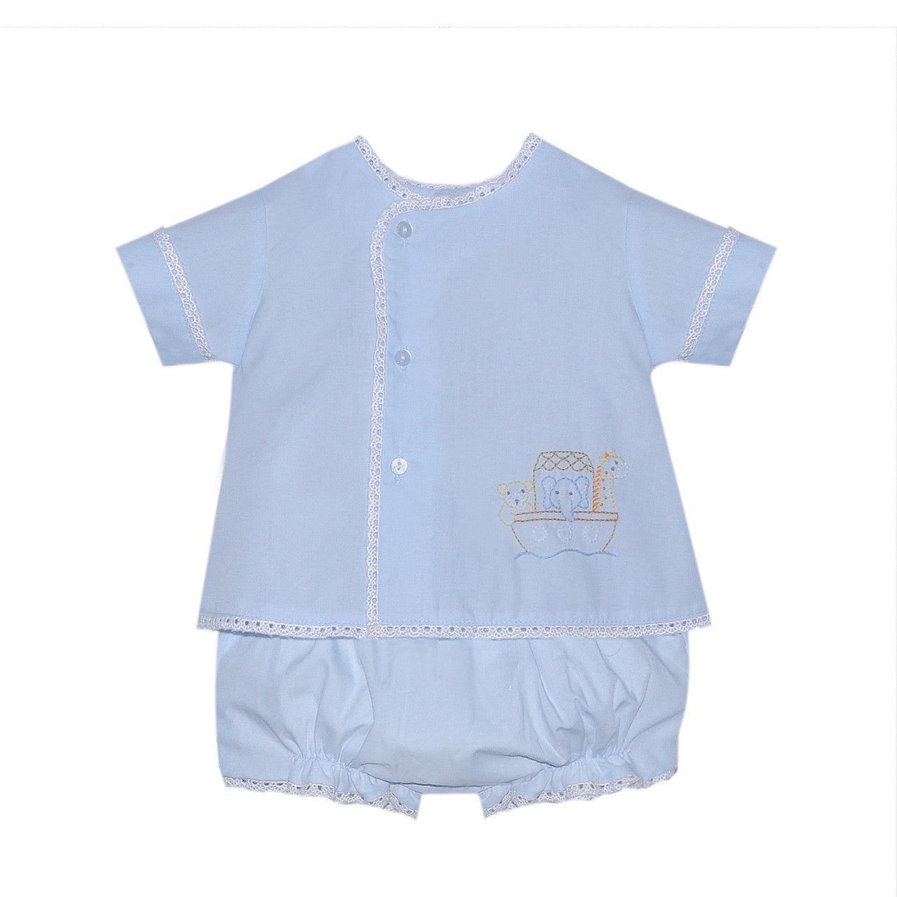 Blue Blanche Noah's Ark Diaper Set