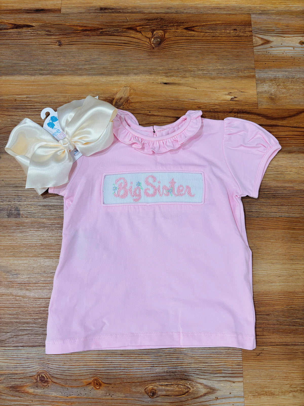 Emma Smocked Big Sister Shirt