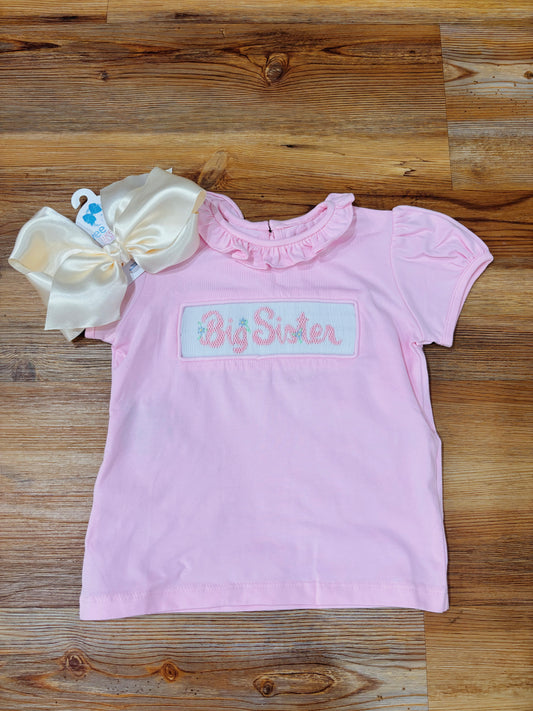 Emma Smocked Big Sister Shirt