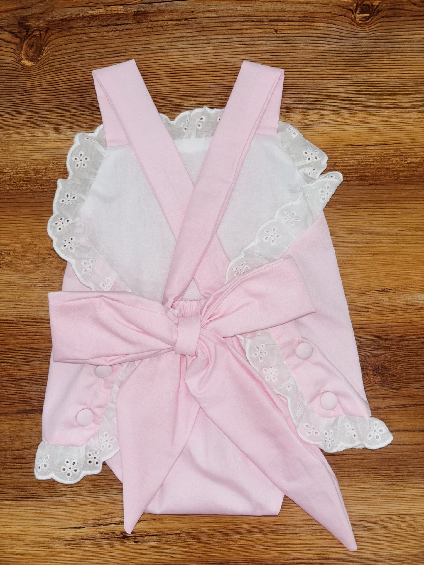 Pink and White Sunsuit