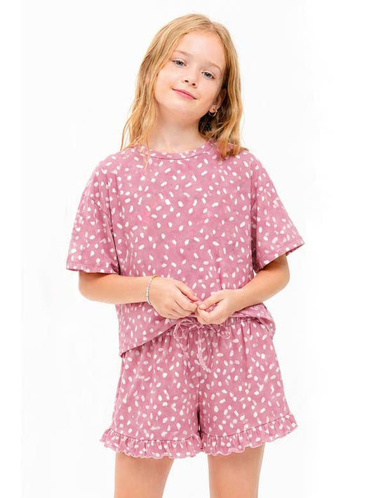 Dots Ruffle Short Set