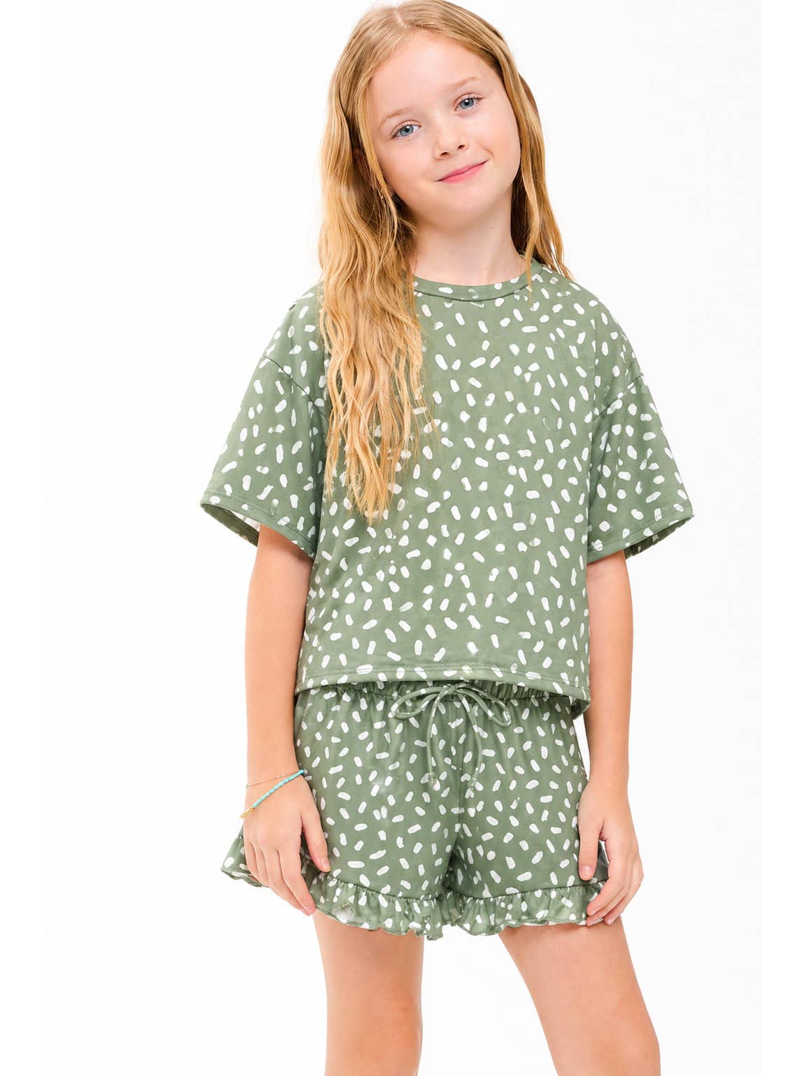 Dots Ruffle Short Set