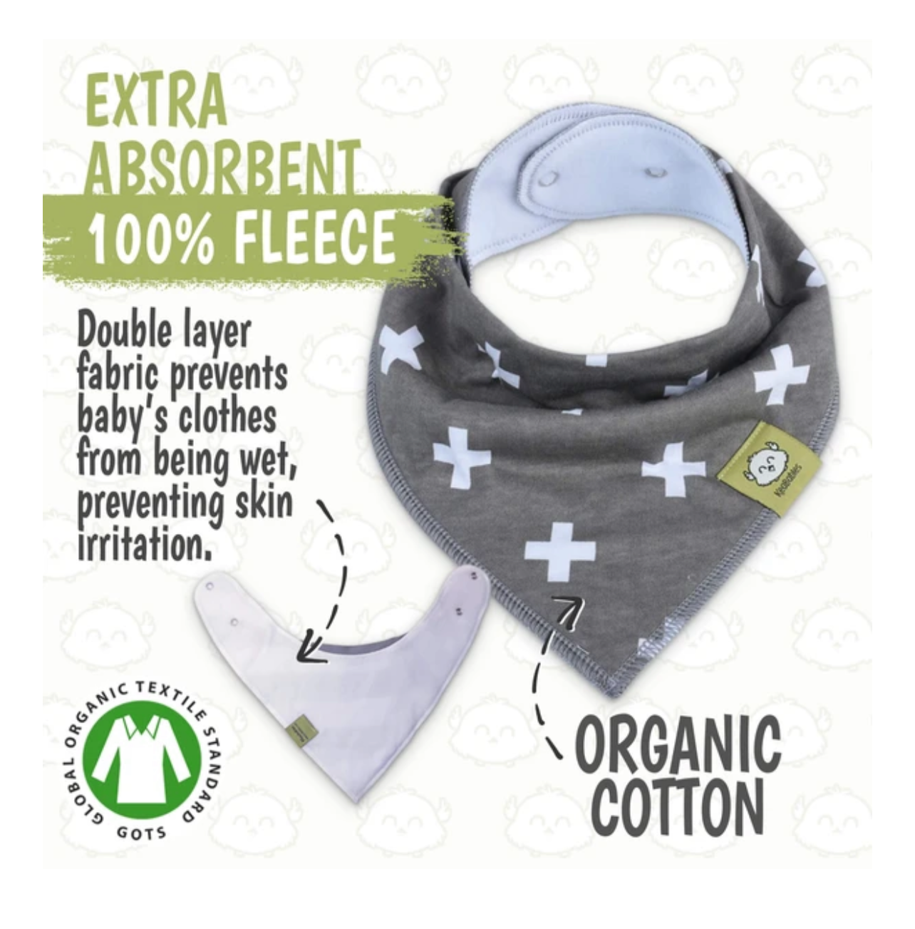 8-Pack Organic Bandana Bibs