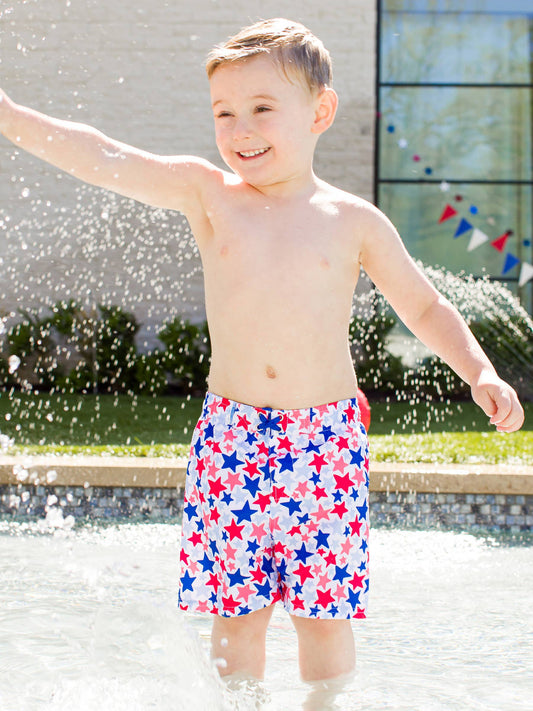 Star-Spangled Swim Trunks