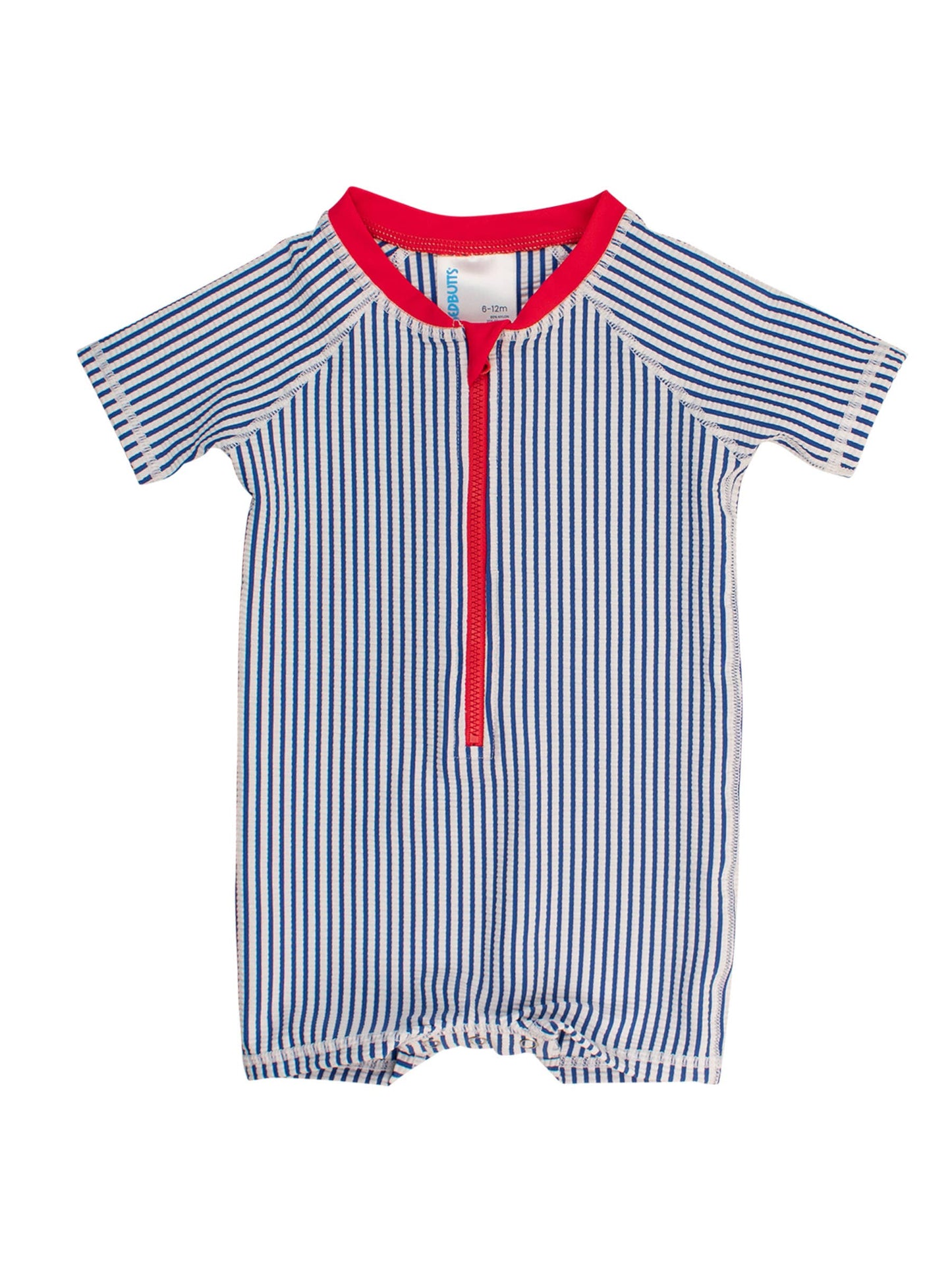 Boys Blue Seersucker One Piece