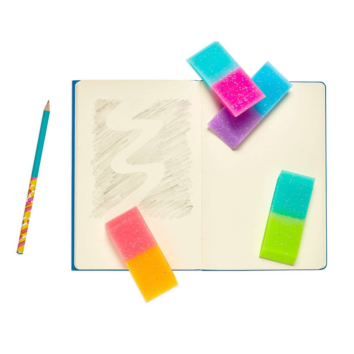 Glitter Jumbo Erasers