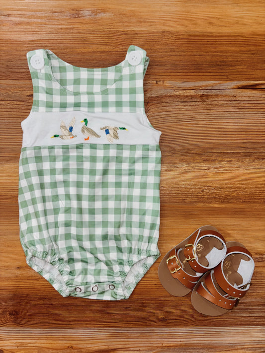 Boys Plaid Duck Bubble