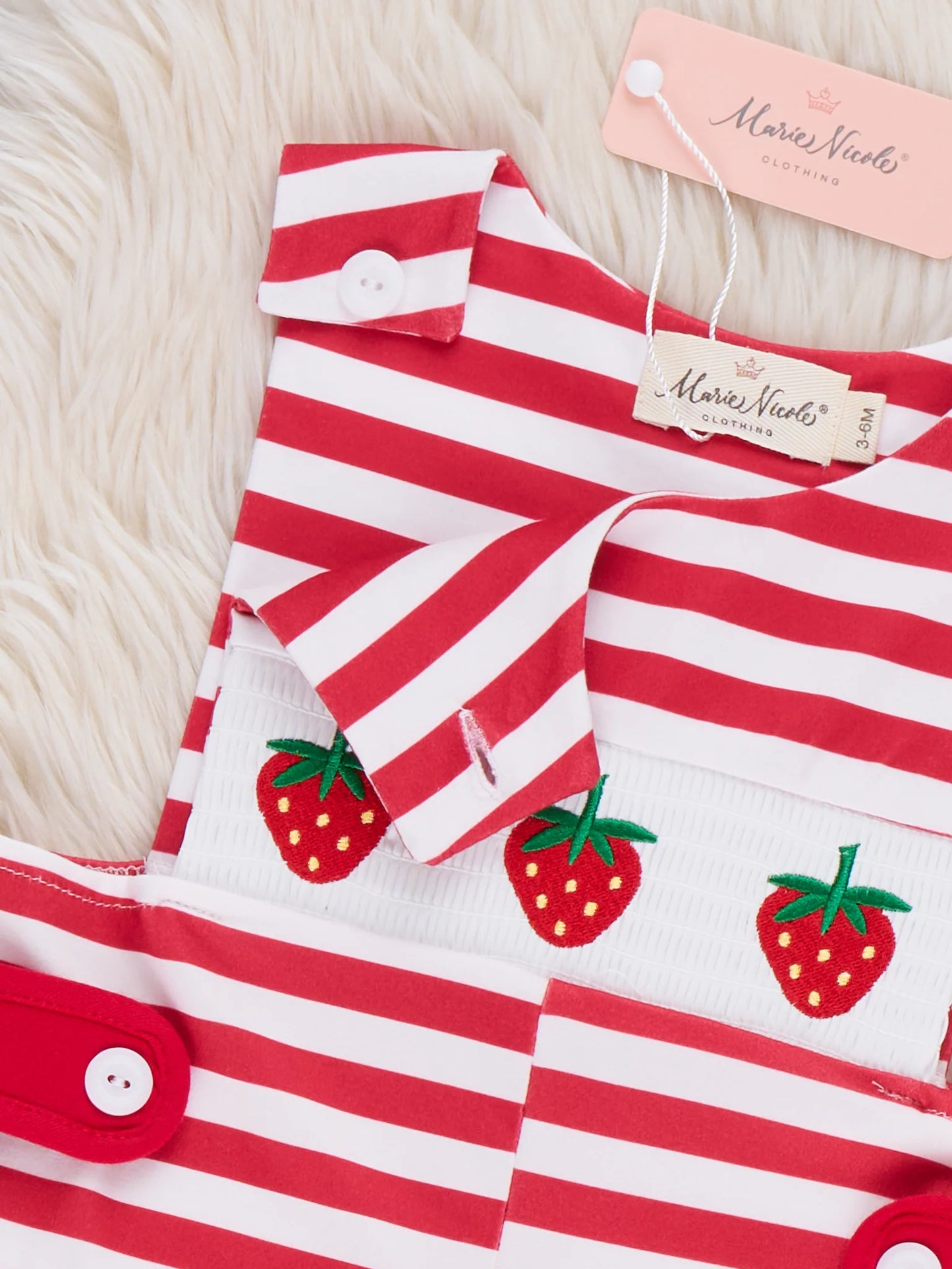 Striped Strawberry Romper