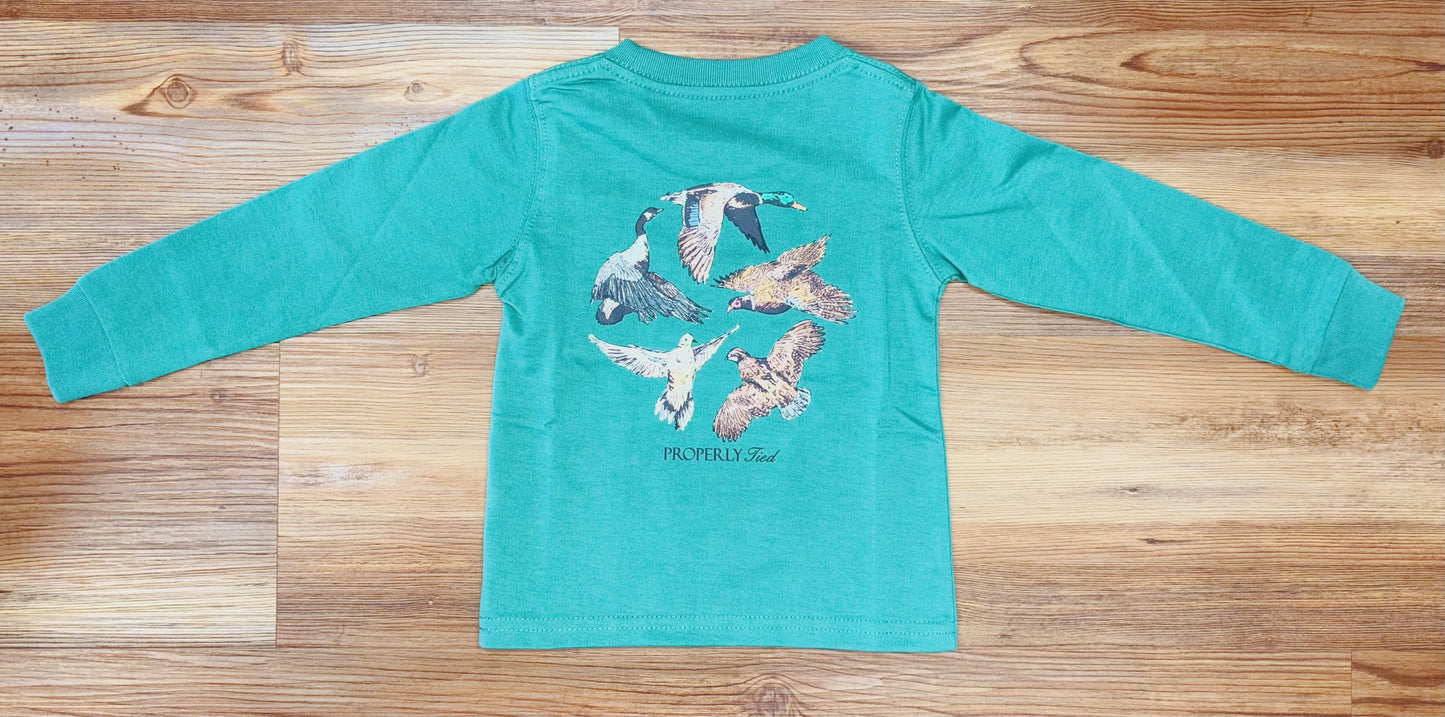 Boys Flock LS Teal