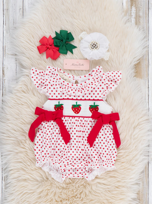 Polka Dot Strawberry Bubble
