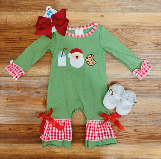 Girls Milk & Cookie Romper