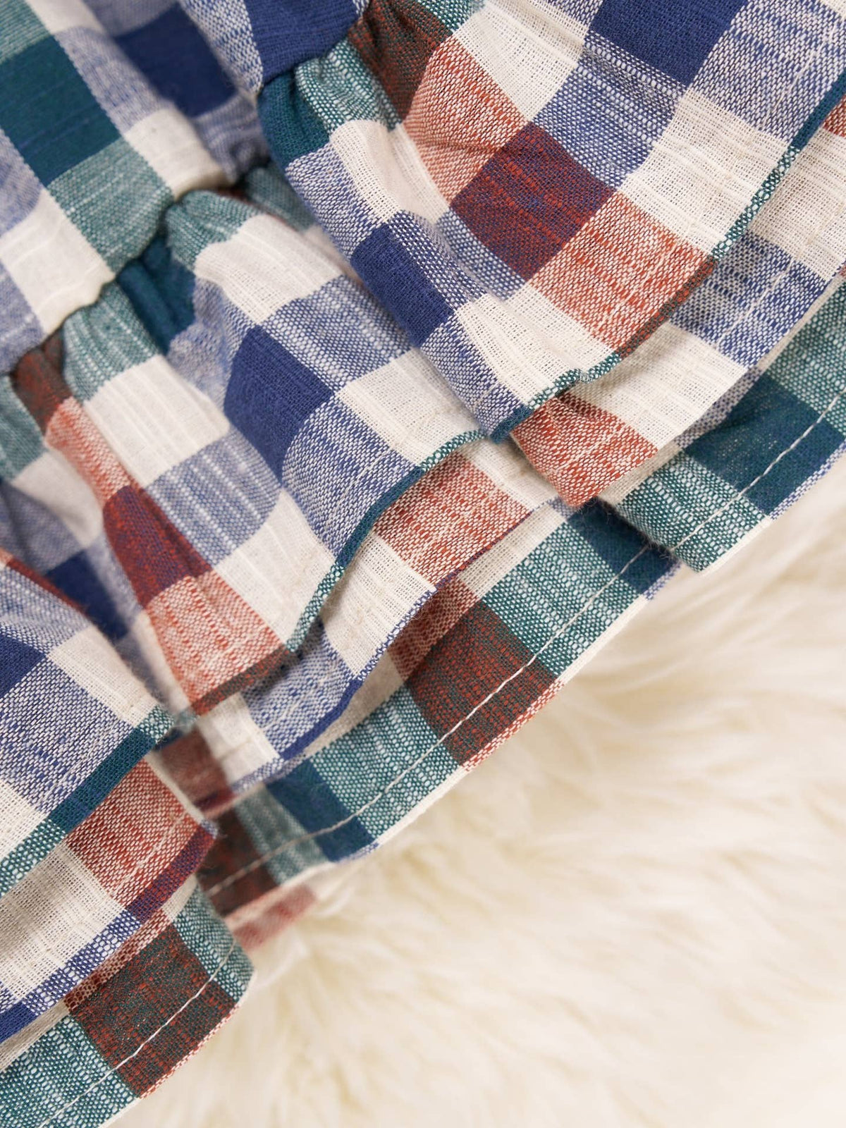Fall Plaid Ruffle Dress