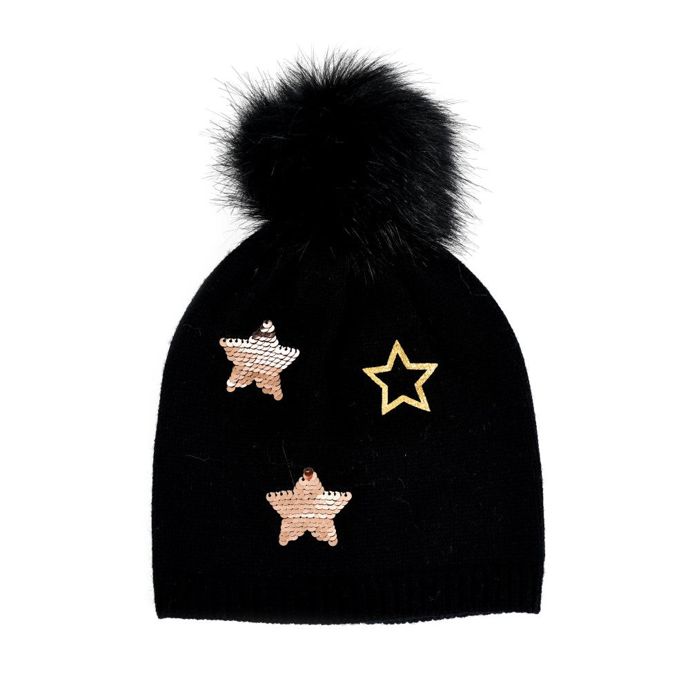 Kids Sequin Stars Beanie