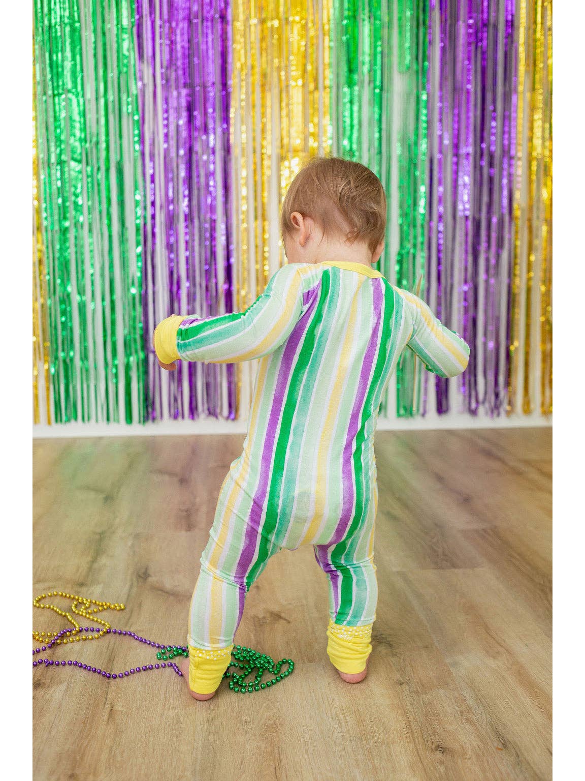 Mardi Gras Stripes Onesie