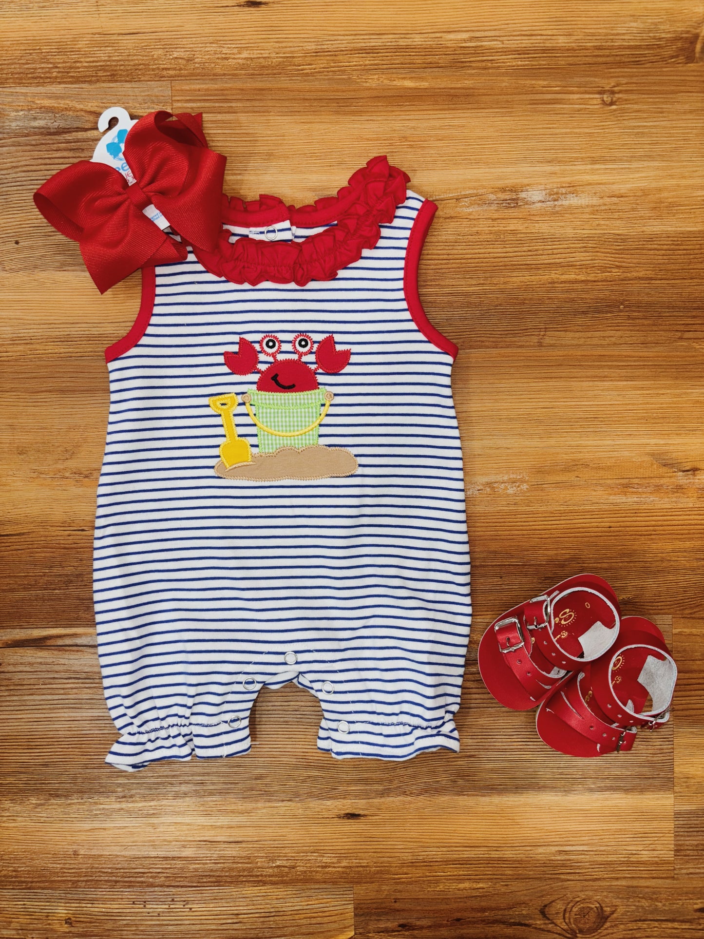 Girls Crab Romper