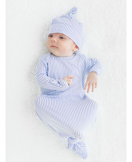 Knotted Sleep Gown & Hat Set