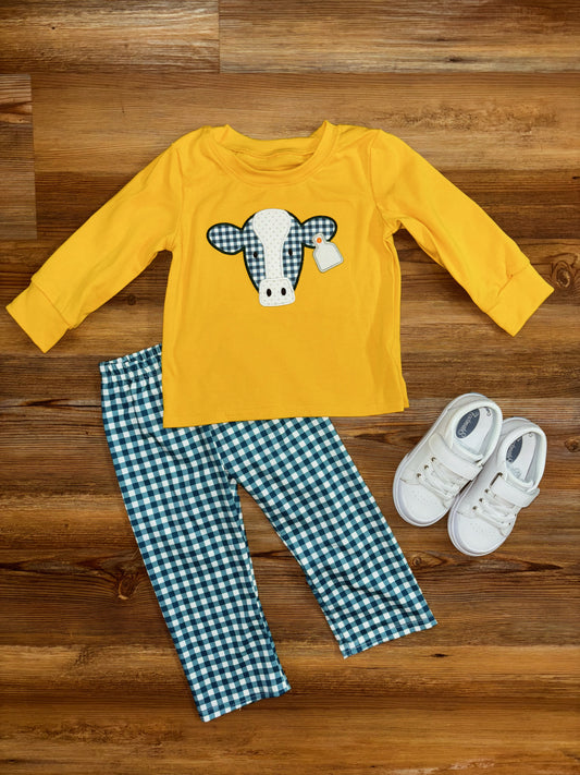 Boys Yellow Cow Set