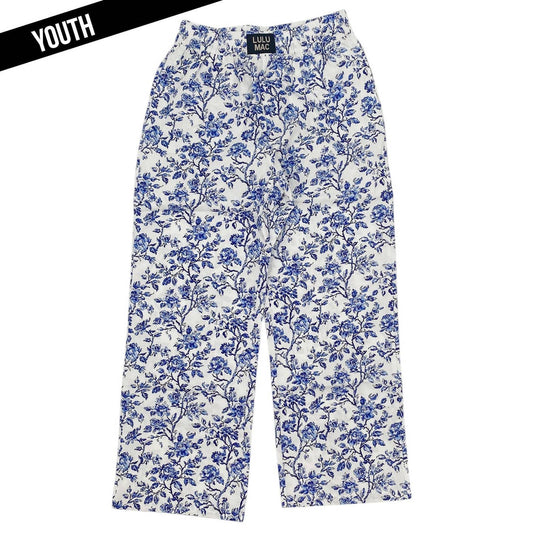 Blue Floral Pants