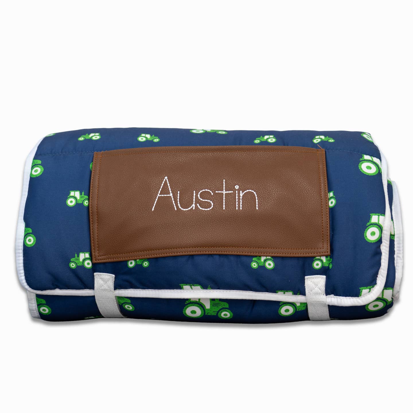 Navy Tractors Nap Mat