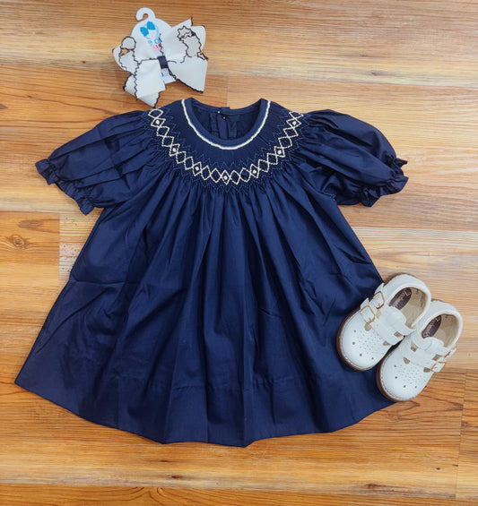 Navy Savannah Bishop Dress