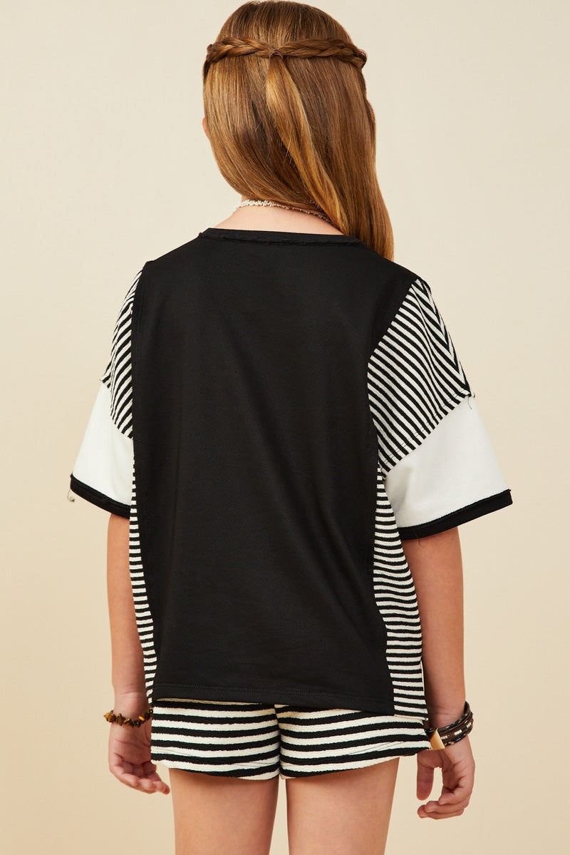 Black Stripe Insert Shirt