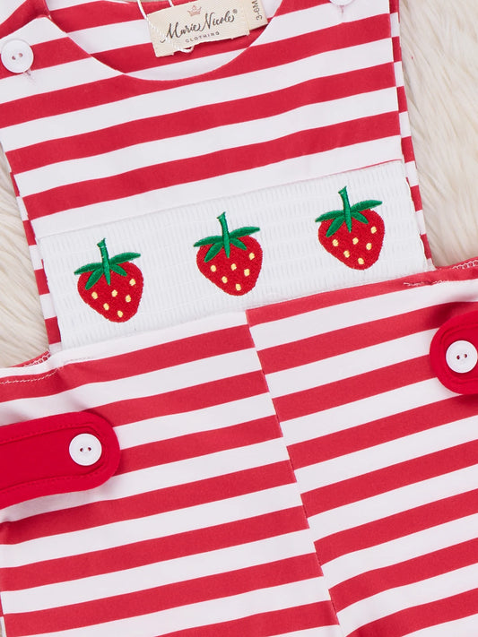 Striped Strawberry Romper