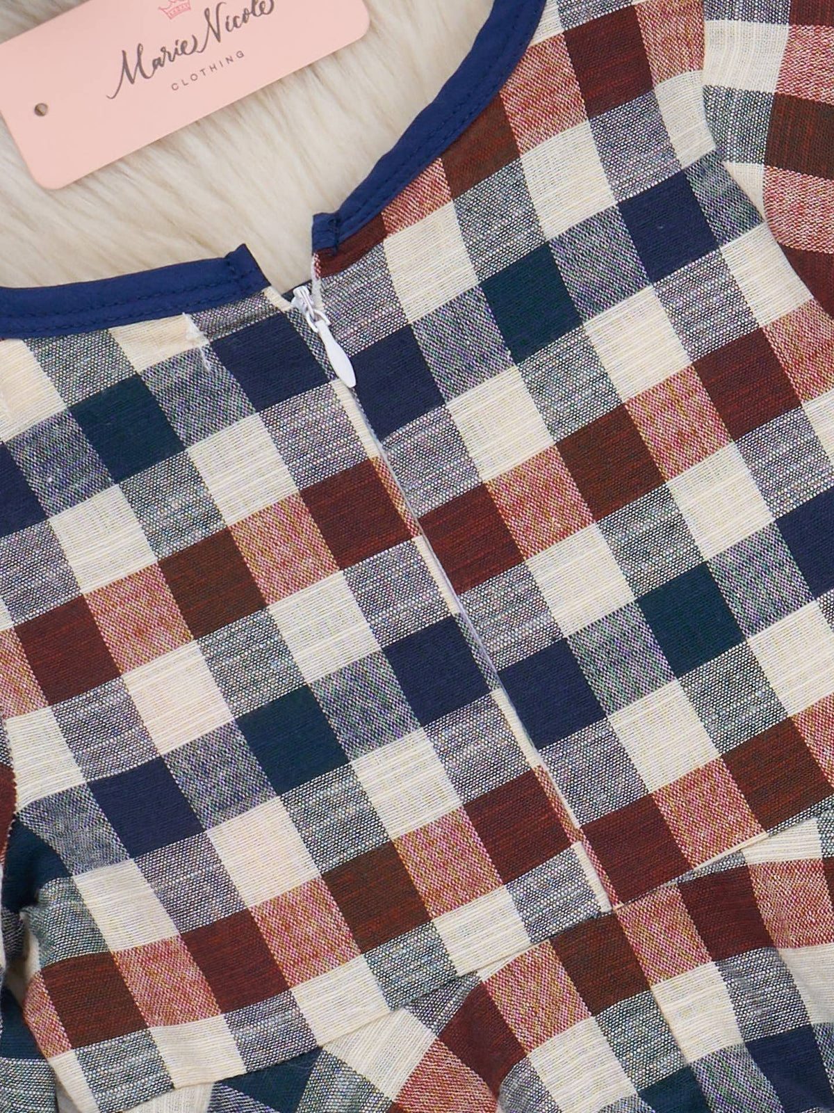 Fall Plaid Ruffle Dress