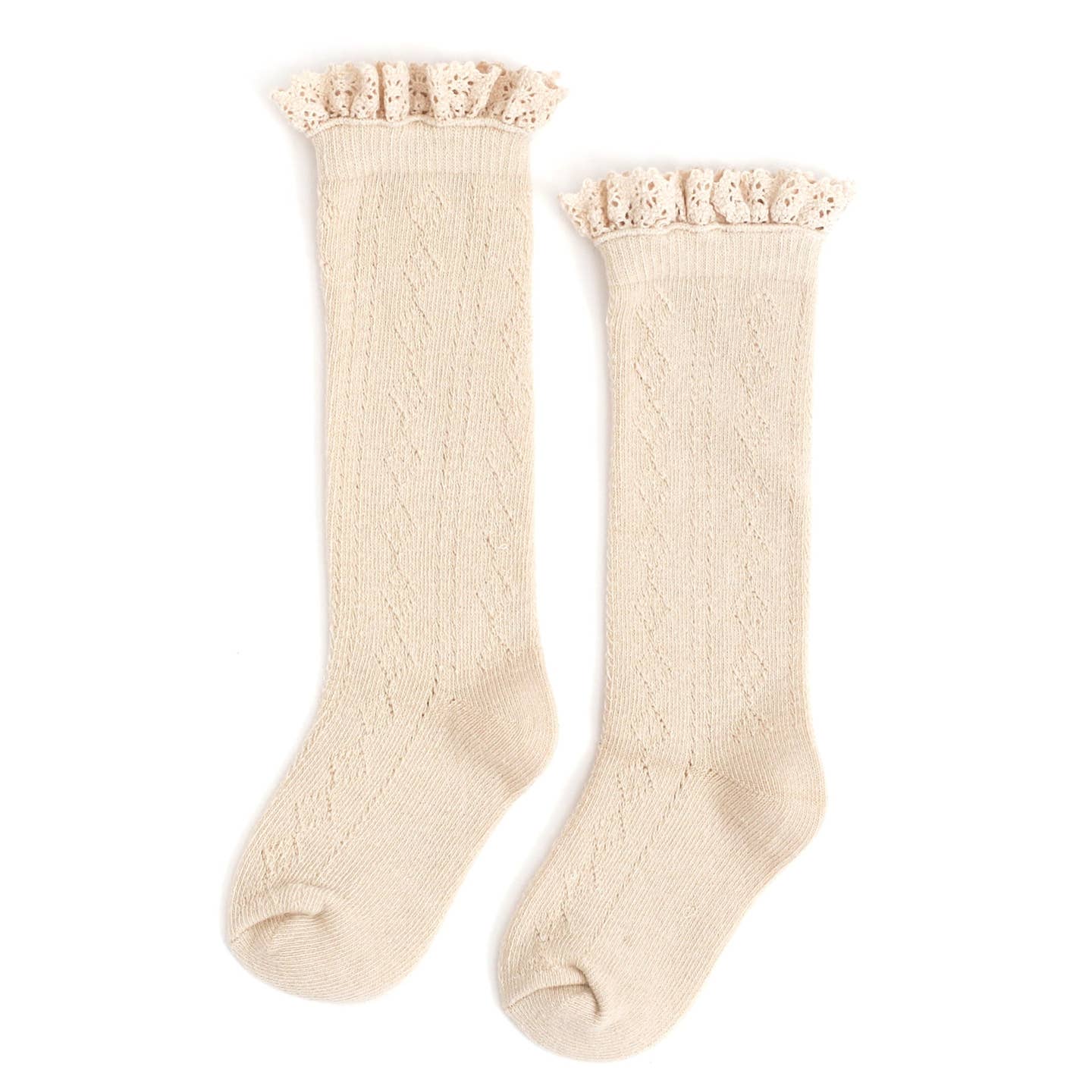 Vanilla Fancy Lace Knee Socks