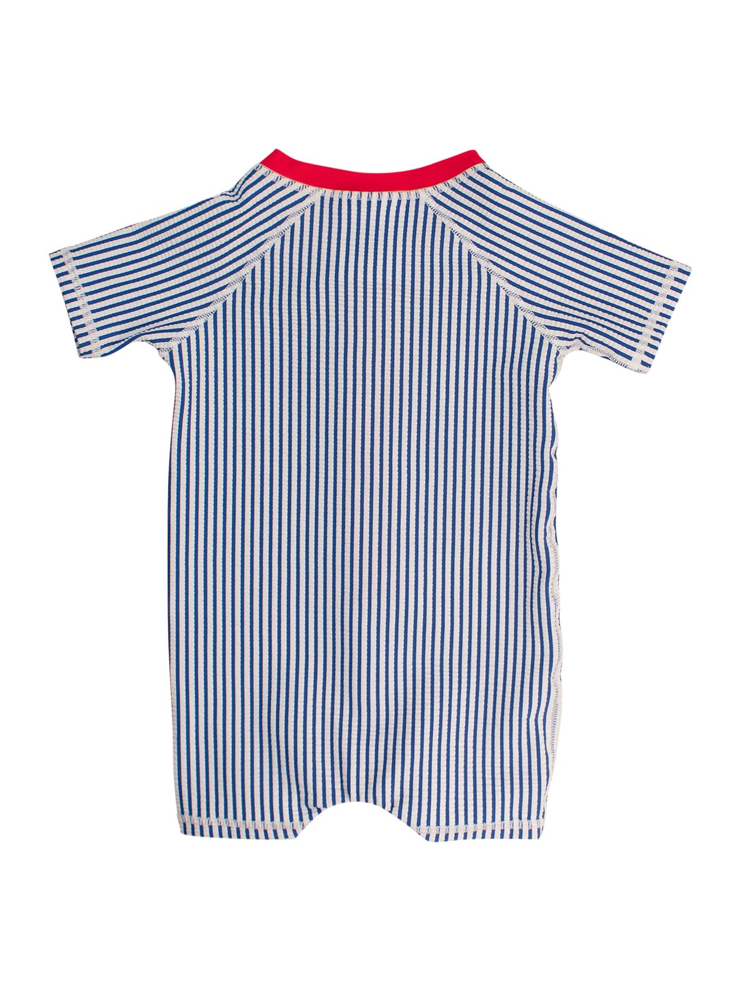Boys Blue Seersucker One Piece