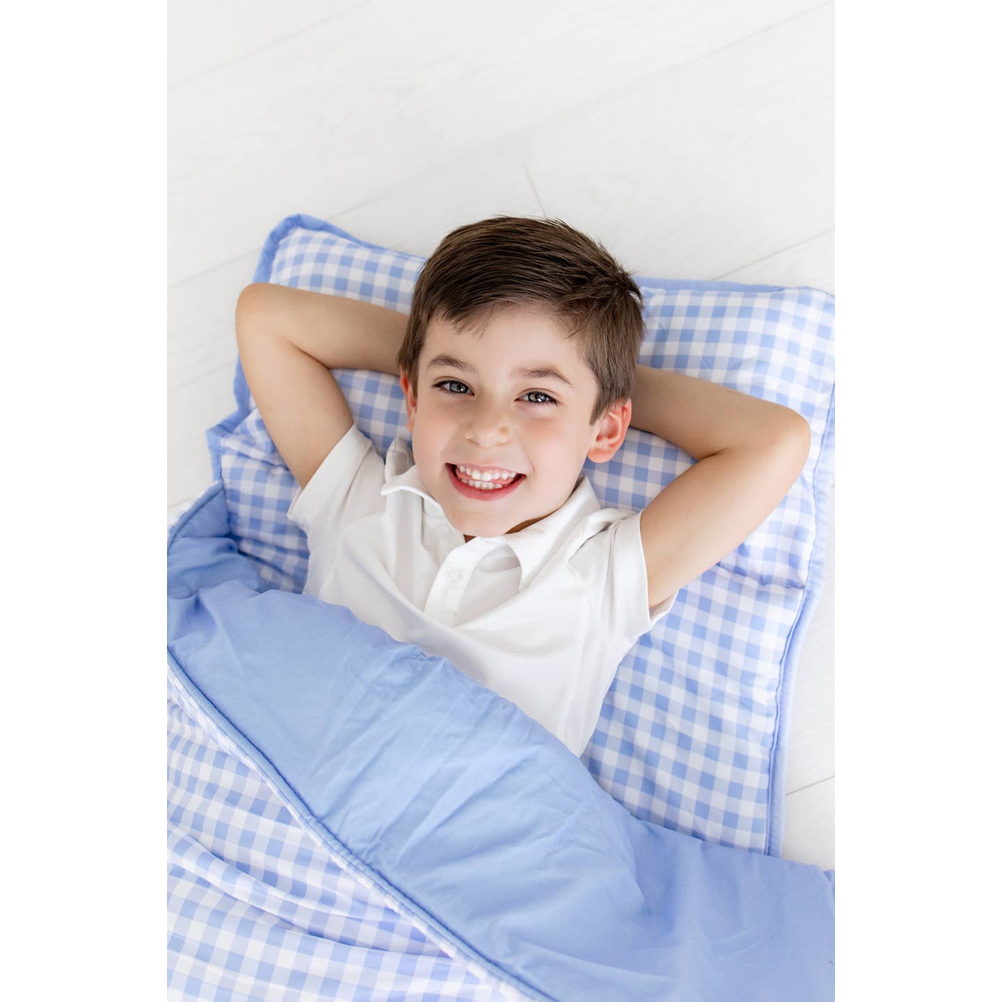 Blue Gingham Nap Mat