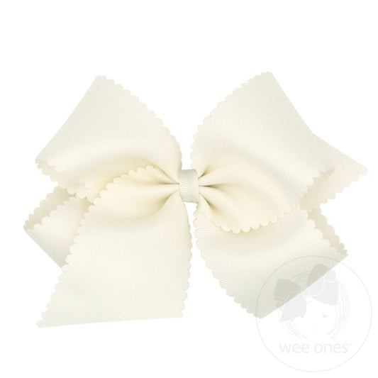 Grosgrain Scallop Bow