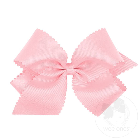 Grosgrain Scallop Bow