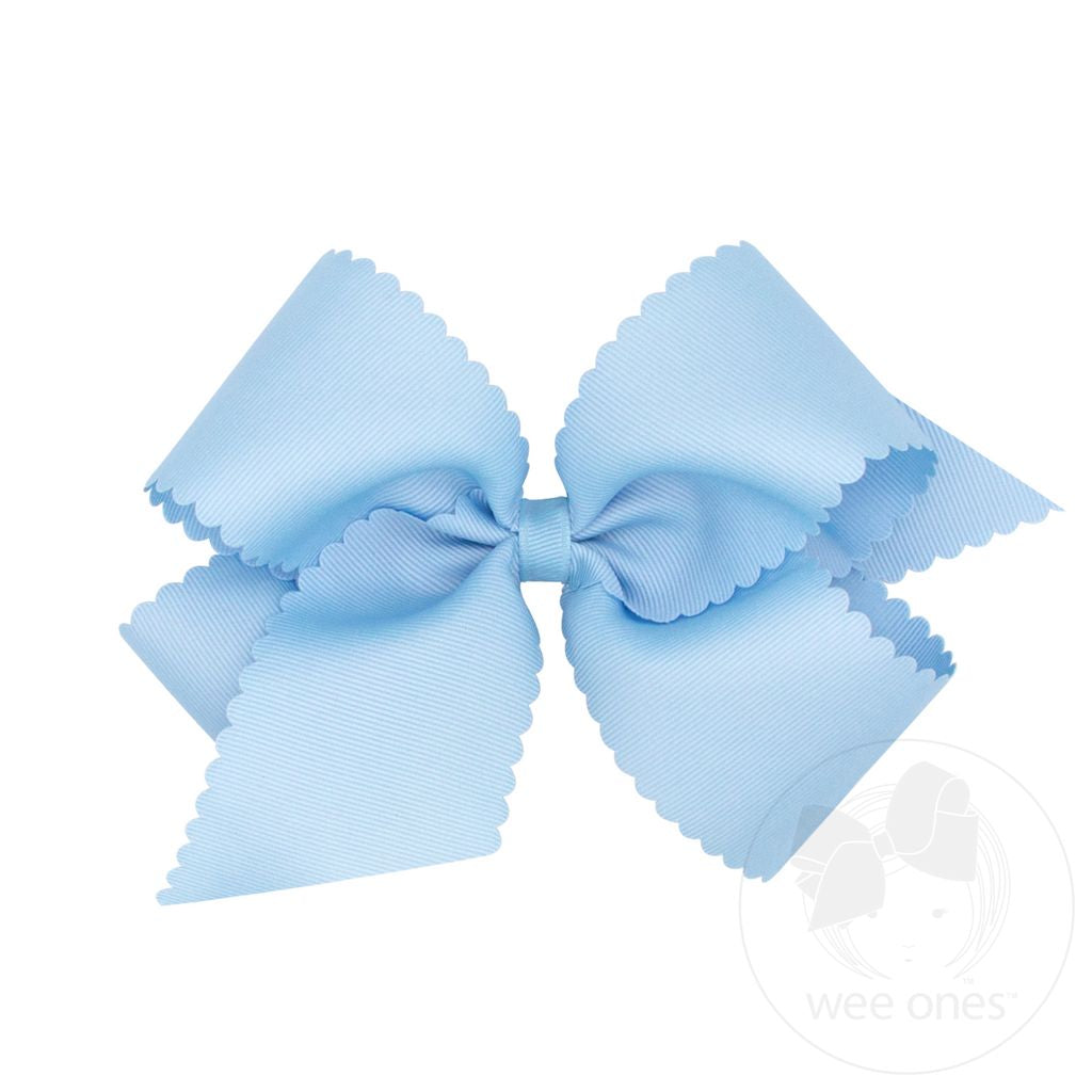 Grosgrain Scallop Bow