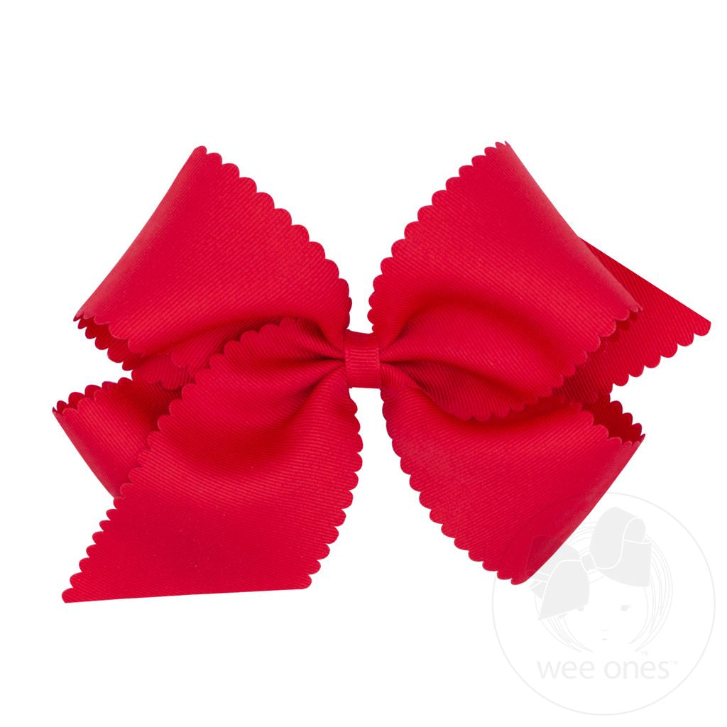 Grosgrain Scallop Bow