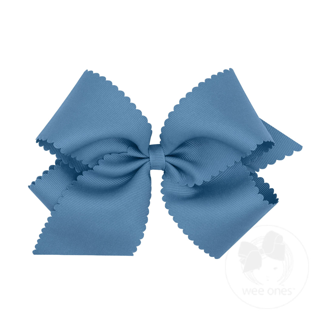 Grosgrain Scallop Bow