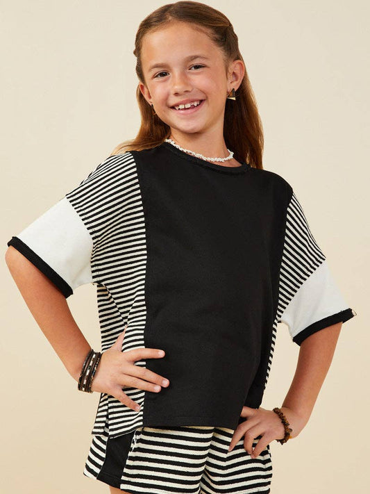 Black Stripe Insert Shirt