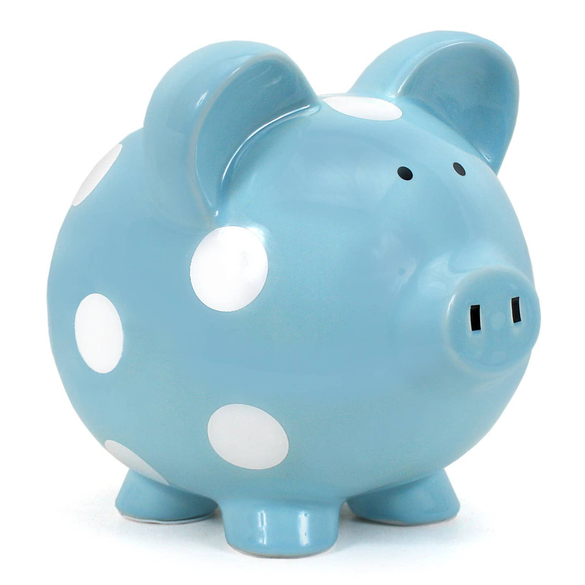 Blue Polka Dot Piggy Bank