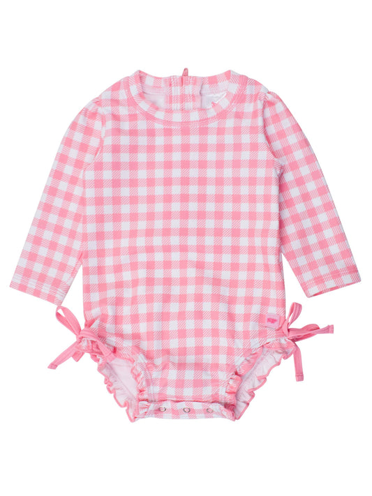 Girls Bubblegum Gingham Rash Guard