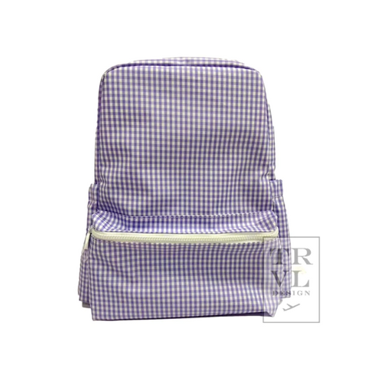 Mini Backer Gingham Lilac Backpack