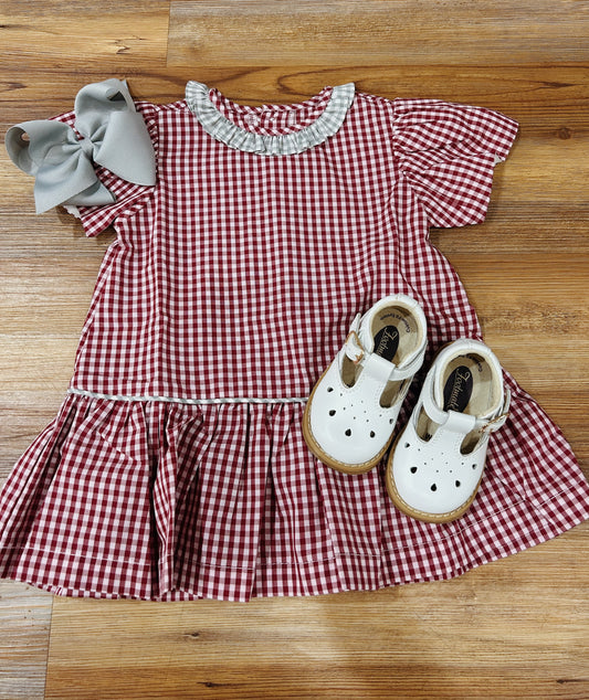 Crimson/Grey Dress