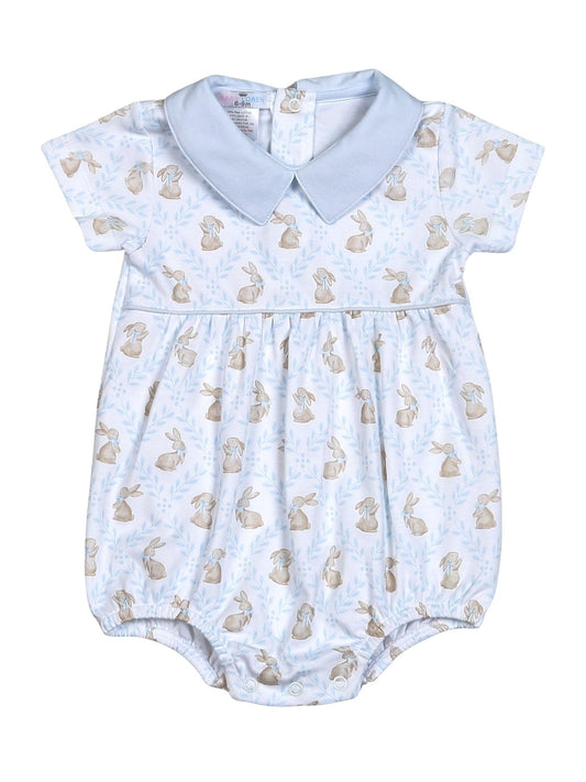 Blue Easter Bunnies Pima Bubble