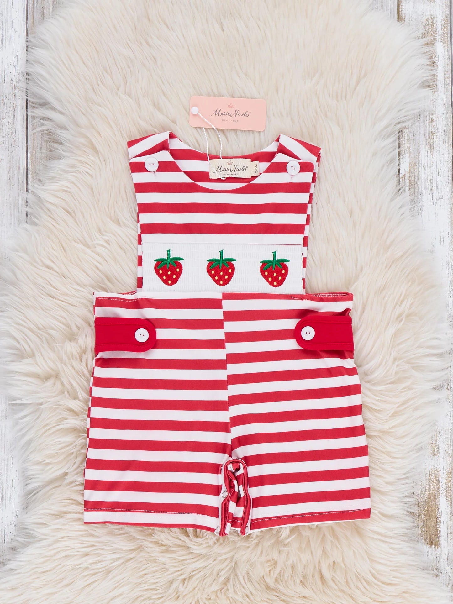 Striped Strawberry Romper