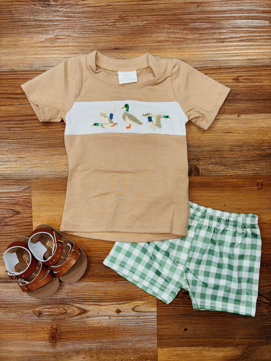 Boys Plaid Duck Set