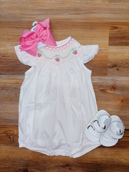 Savannah Strawberries Smocked Bubble
